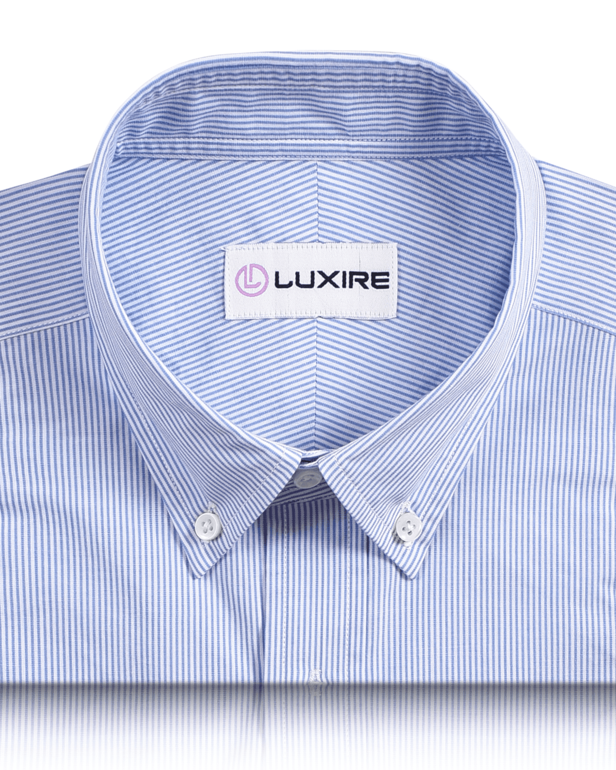 Blue on White Pin Stripes Dress Shirt - 2