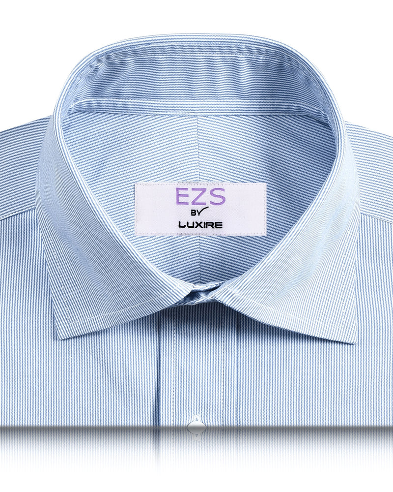 EZS Sky Blue Mille Stripes Shirt