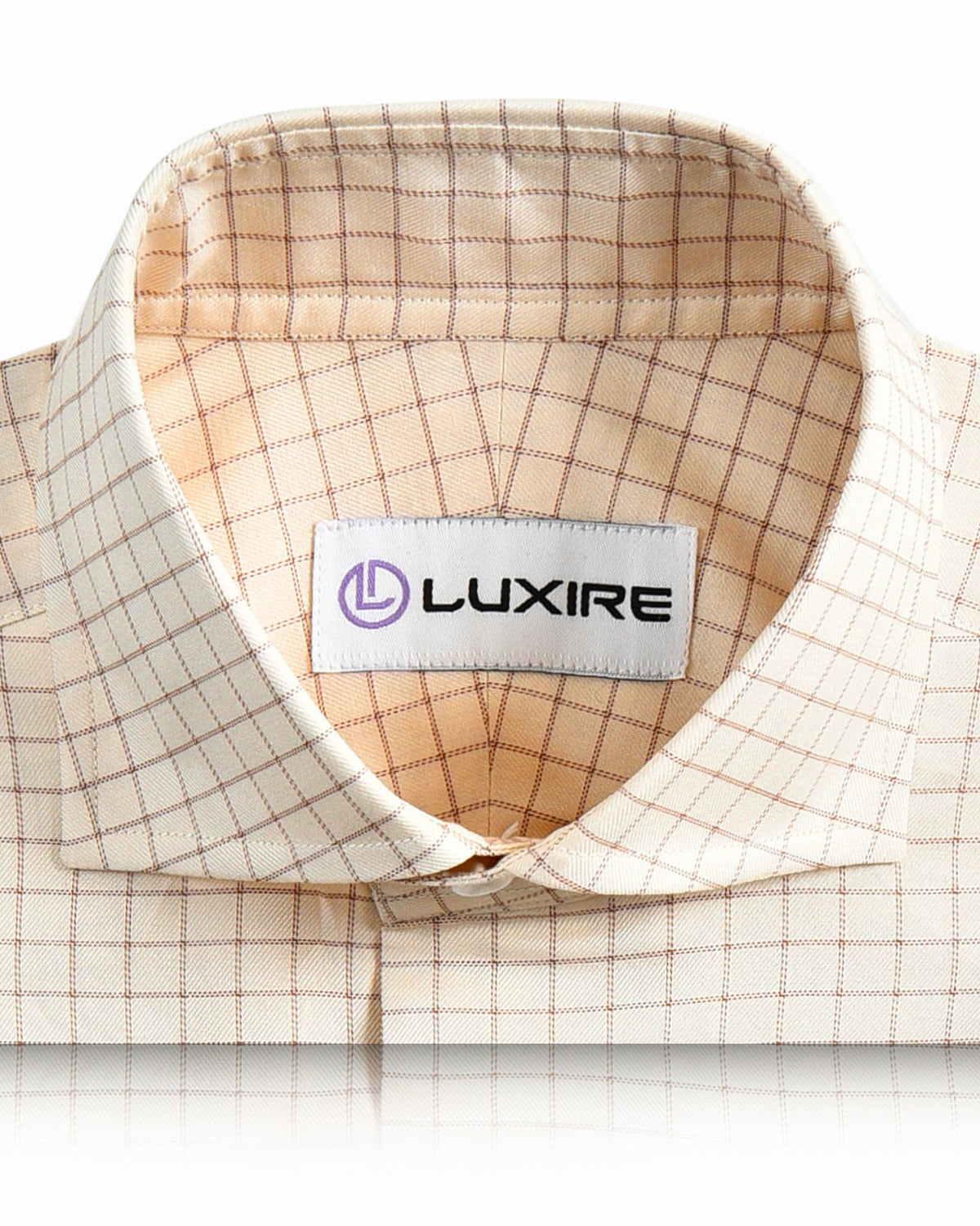 Traditional Cream Tan Graph Checks Shirt - 2