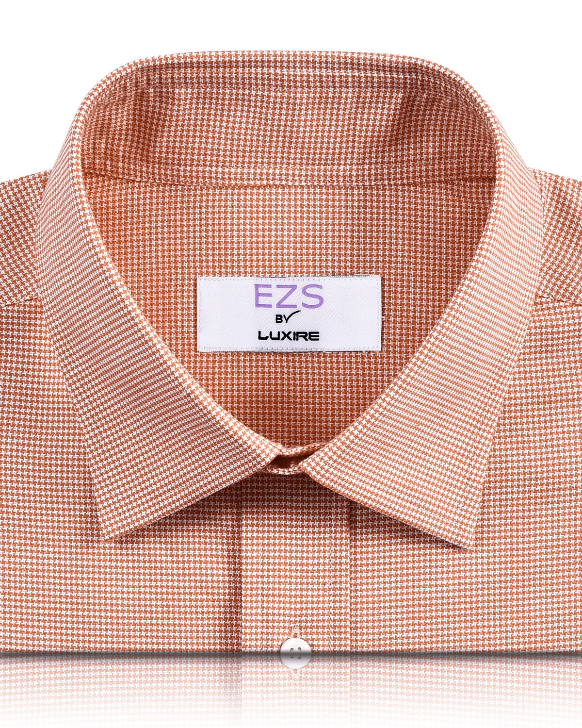 EZS Orange Houndstooth Shirt - 2