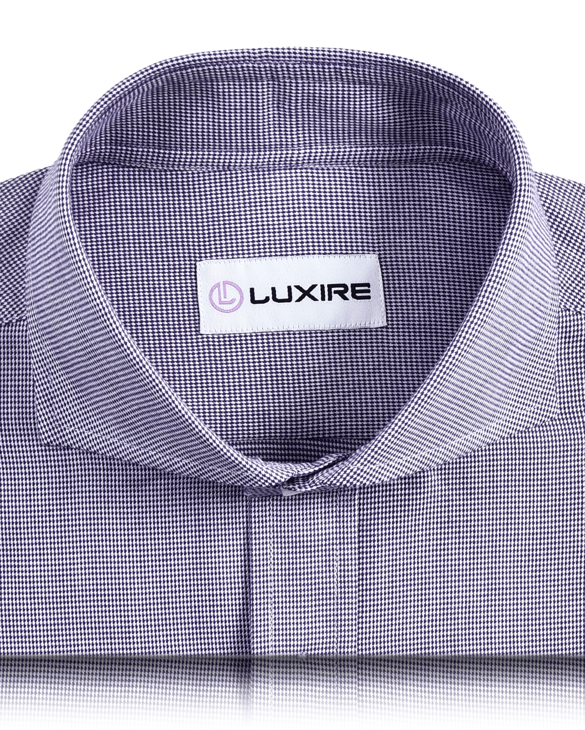 Checks:Purple On White Herringbone - 2