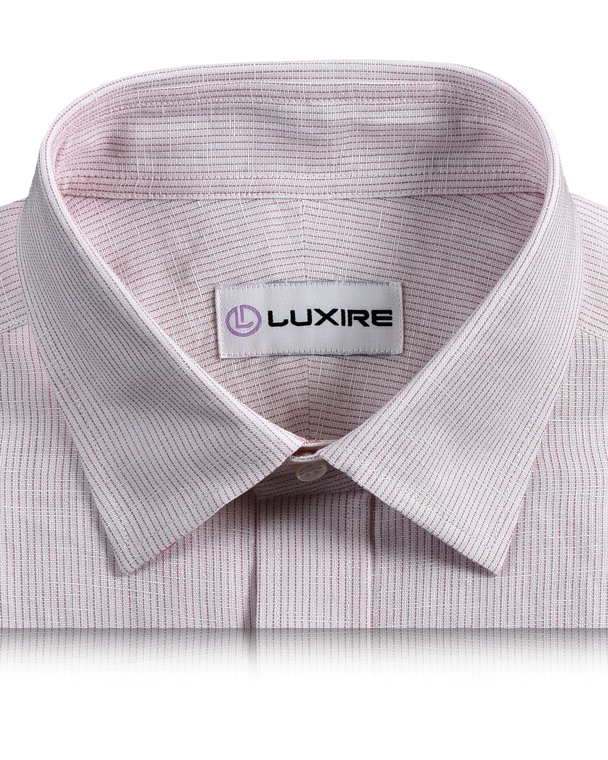 Cotton Linen: Light Pink Stripes On White - 2