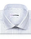 Luxire Presto: Monti Blue Pin Stripes Twill Shirt
