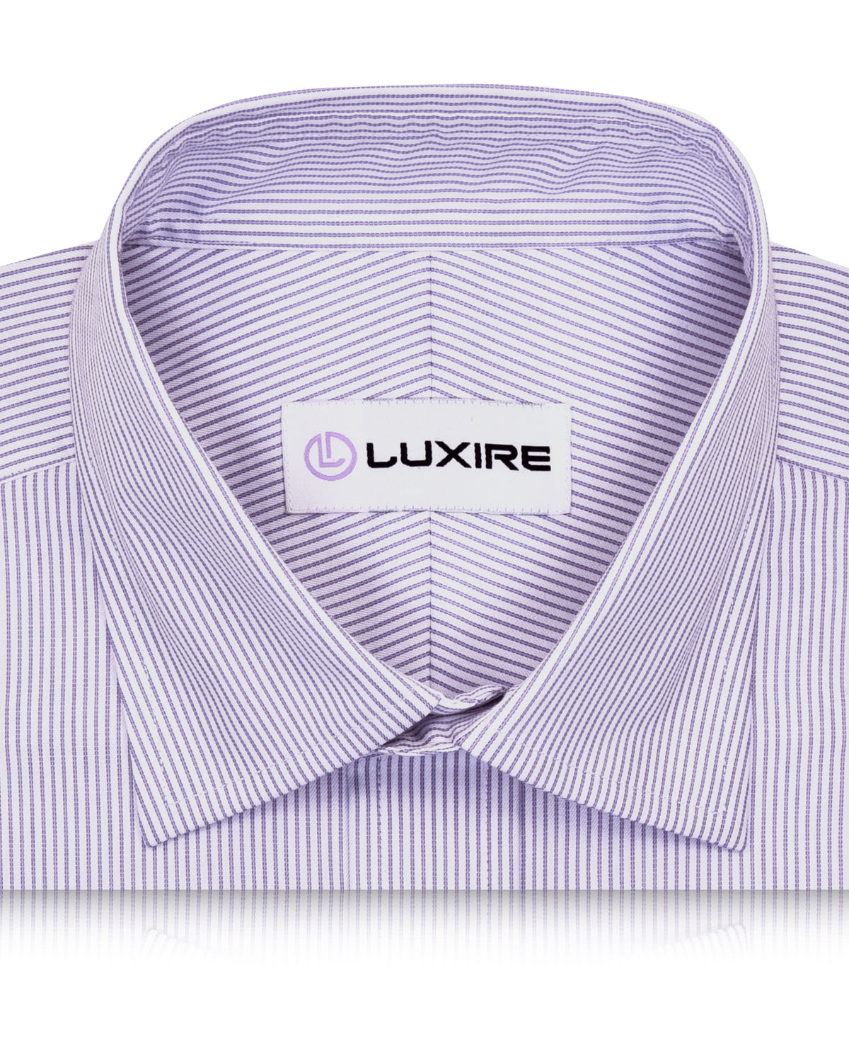 Purple Pin Stripes On White Shirt - 2