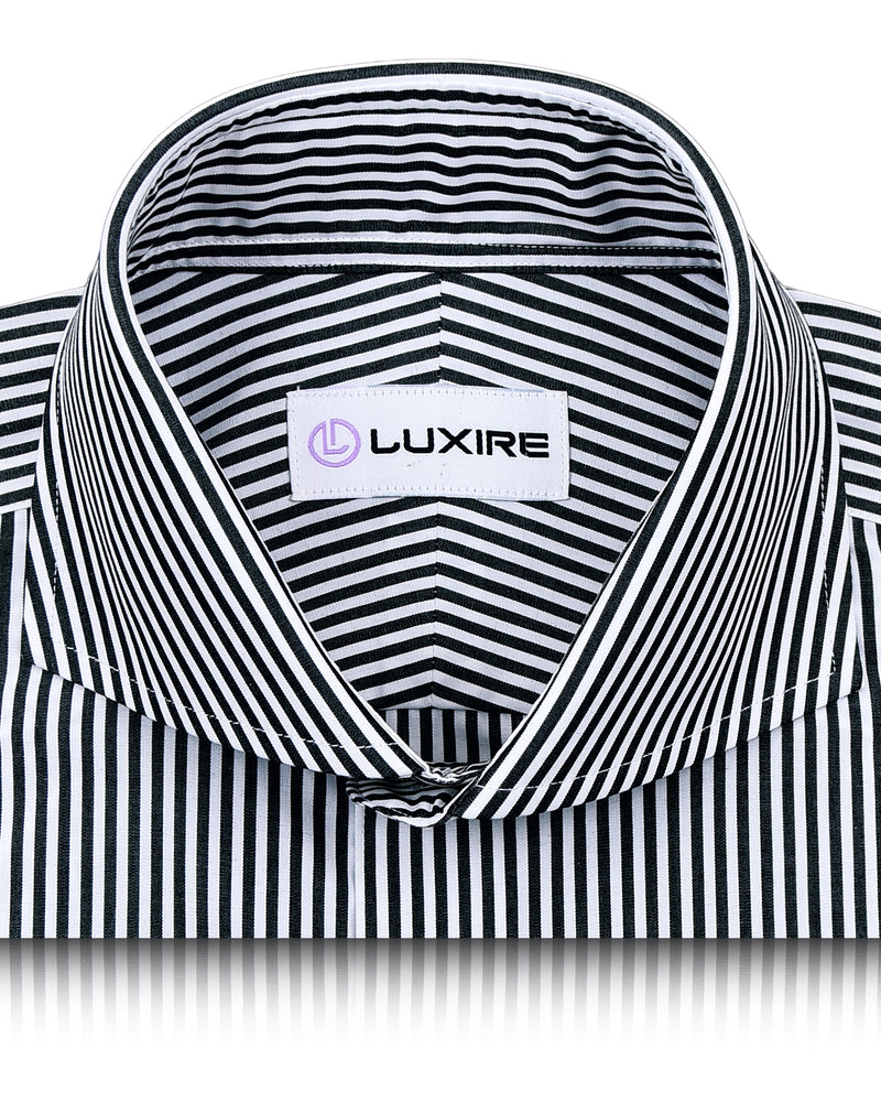 Dark Black Pencil Stripes On White