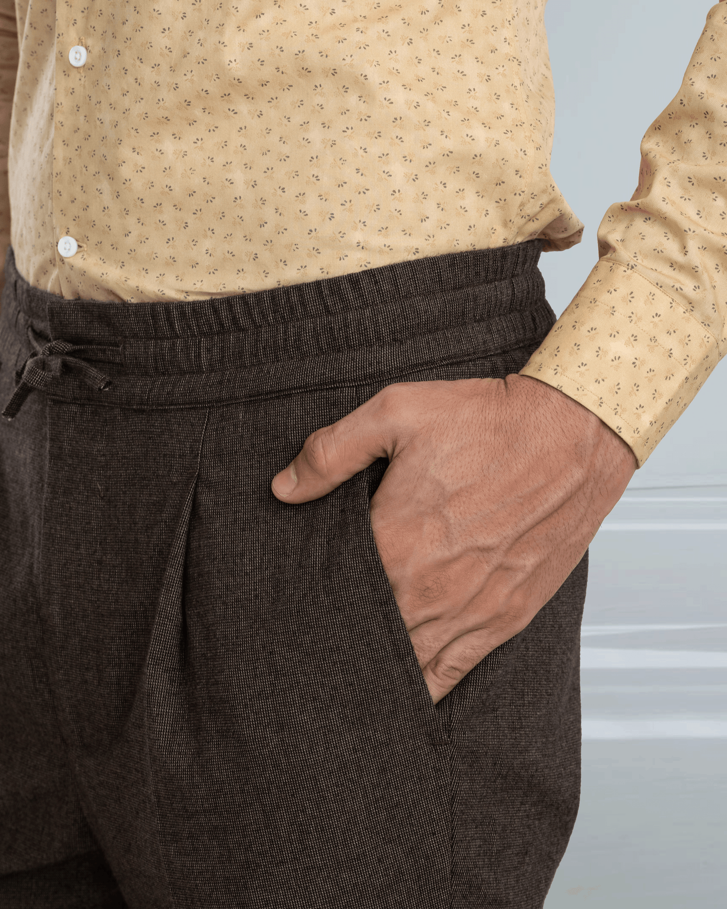 Mini Florals On Beige Shirt