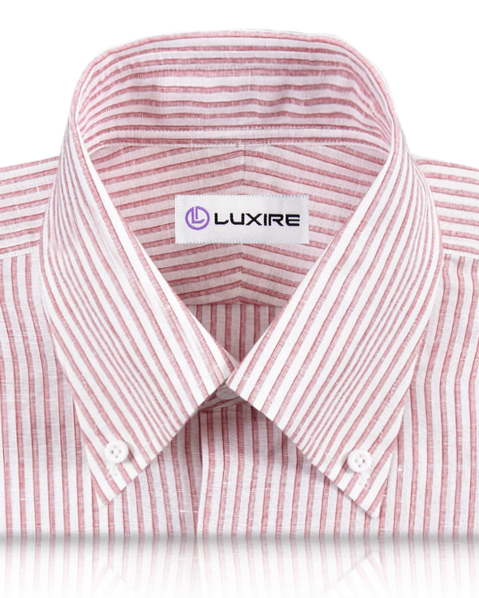 Cotton Linen: Red Candy Stripes On white - 2