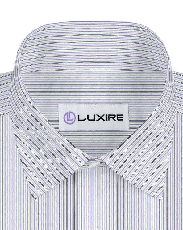 Alumo Light Grey And Purple Thin Navy Stripes - 5