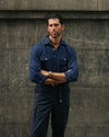 Navy Blue Linen Summer Shirt