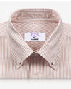EZS Pale Orange University Stripes Oxford Shirt