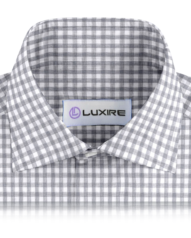 Albini Linen: Grey White Gingham - 2