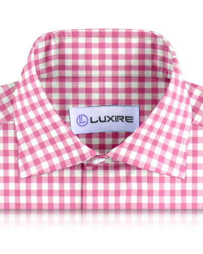 Bright Pink Bold Gingham on White