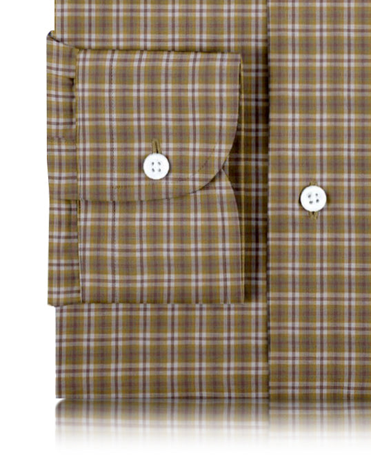 Brown White Crocodile Green Madras Checks - 3