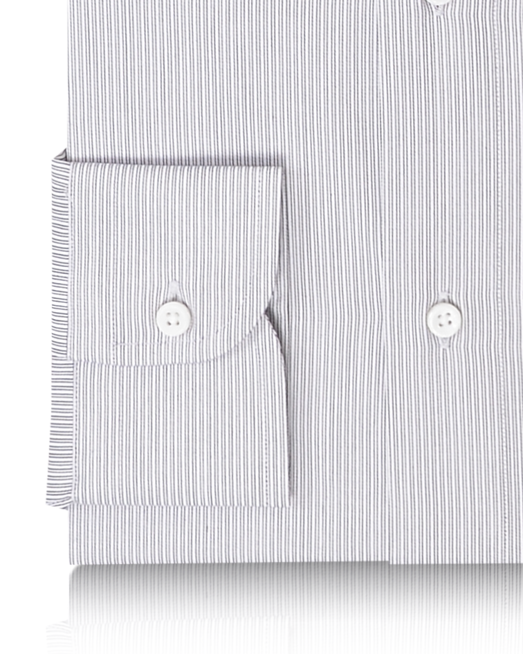 White With Navy Shadow Stripes by Monti Shirt - 3
