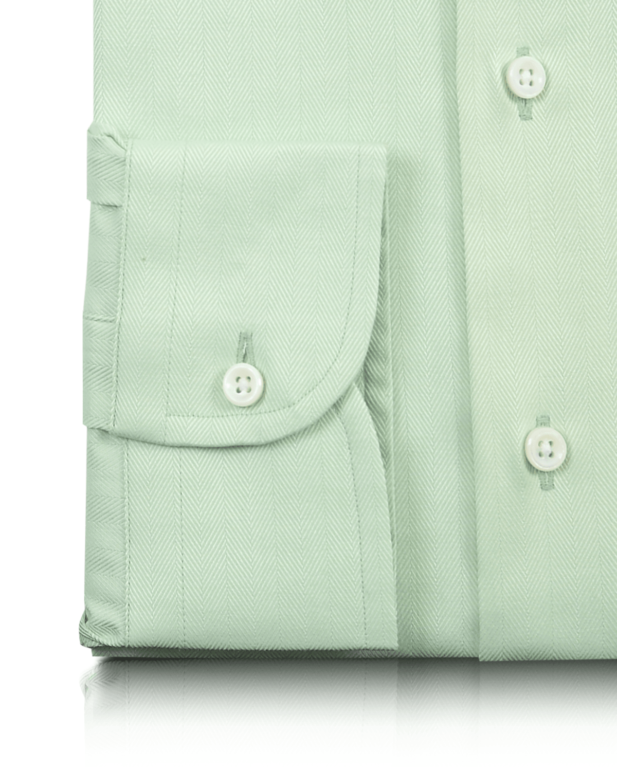 Aqua Green Herringbone Shirt - 3