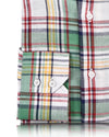 Cotton Linen: Classic Multi-color Madras Checks Shirt