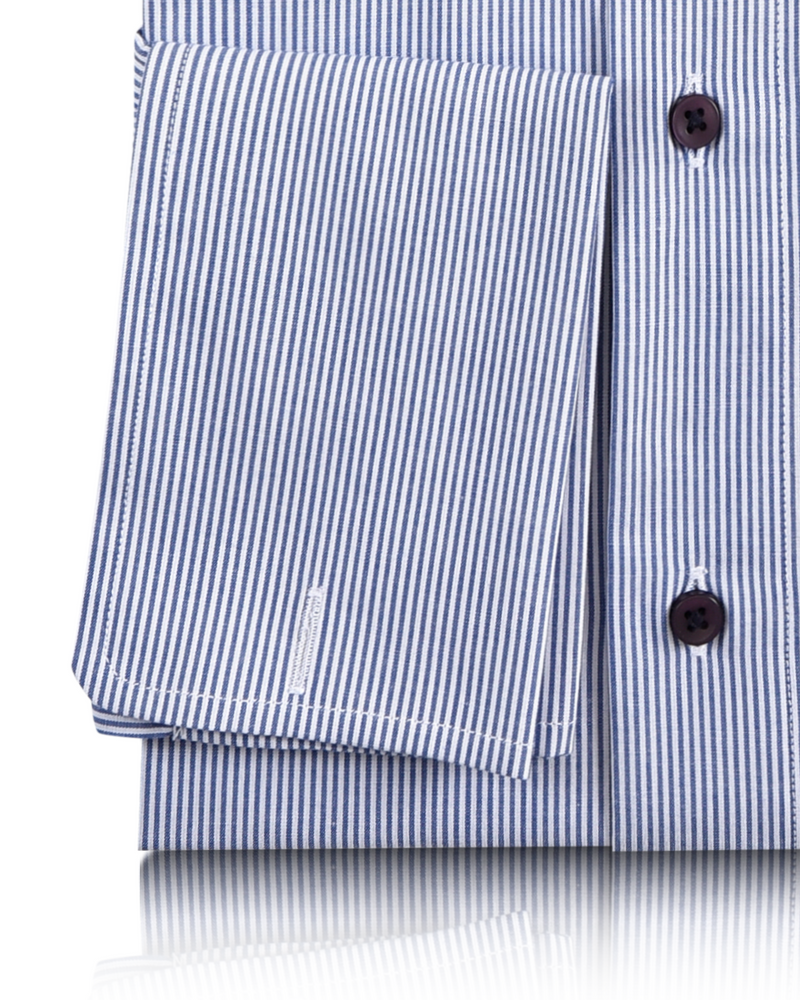 Navy Dress Stripes Shirt