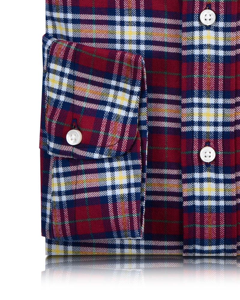 Majenta Blue Tartan Flannel