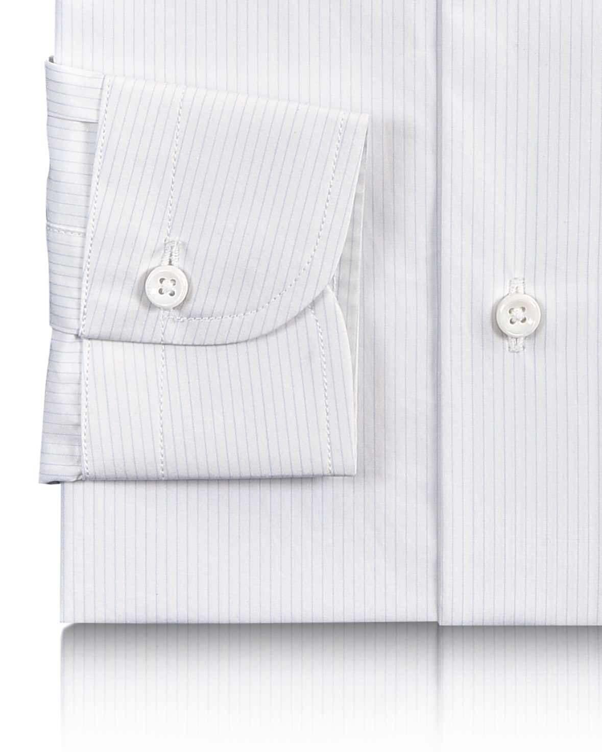 Brembana White Skyblue Pinstripes Shirt - 3
