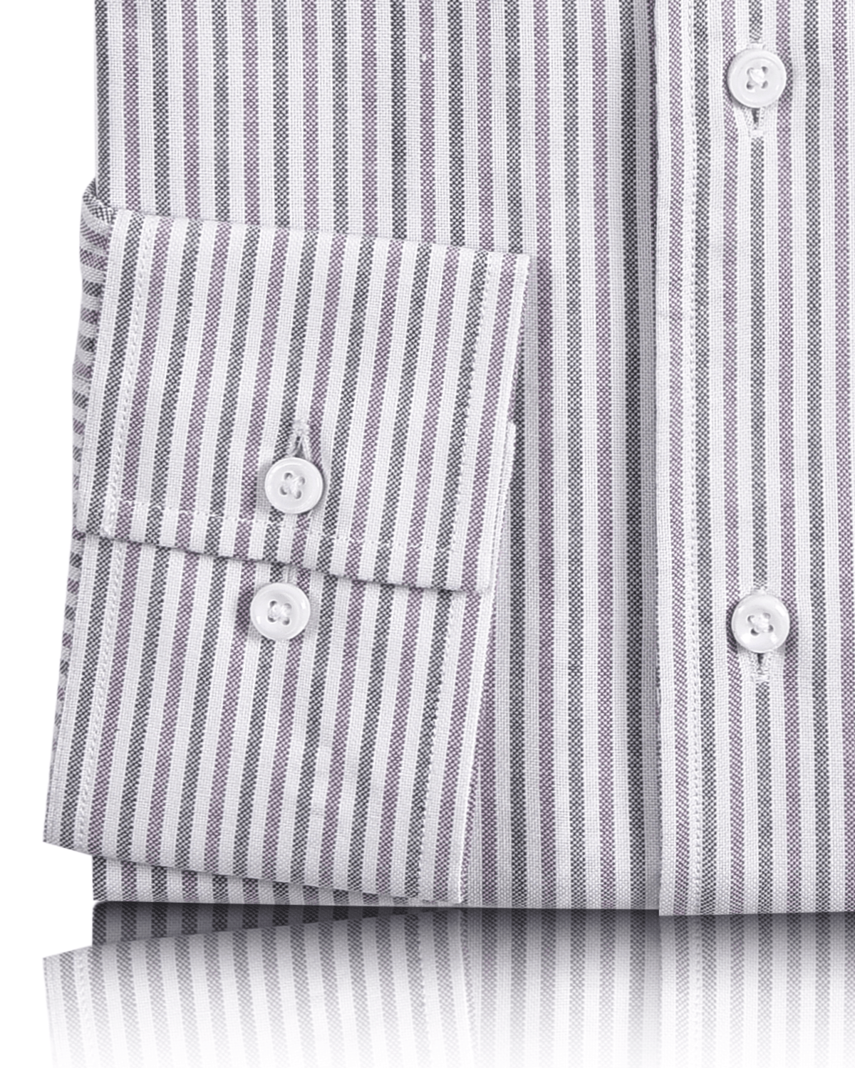 Shades of Purple Stripes Oxford Shirt - 3