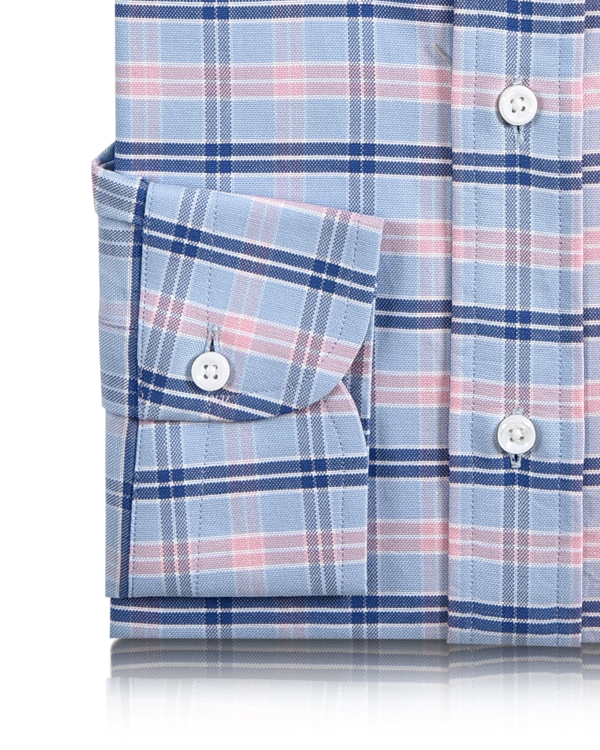 Blue Pink Oxford Tattersall - 3