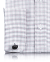 EZS Mauve Black Tattersall Checks on White Shirt