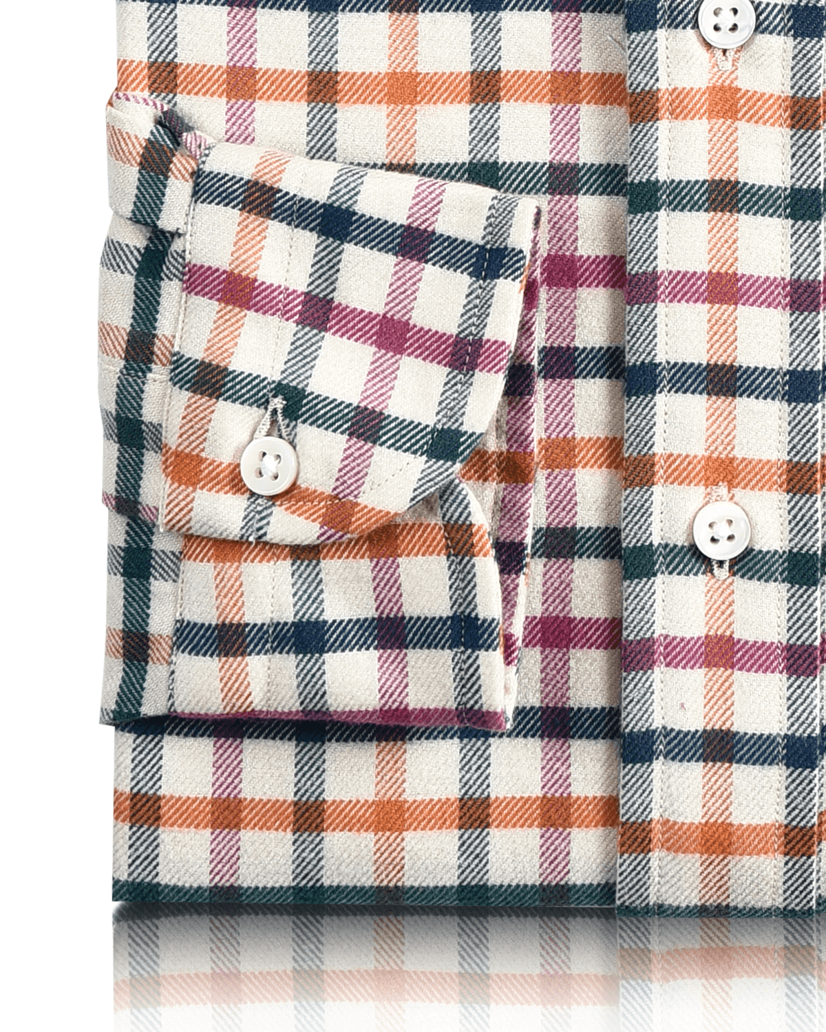 Pink Orange Green Blue Window Pane Checks Flannel - 3