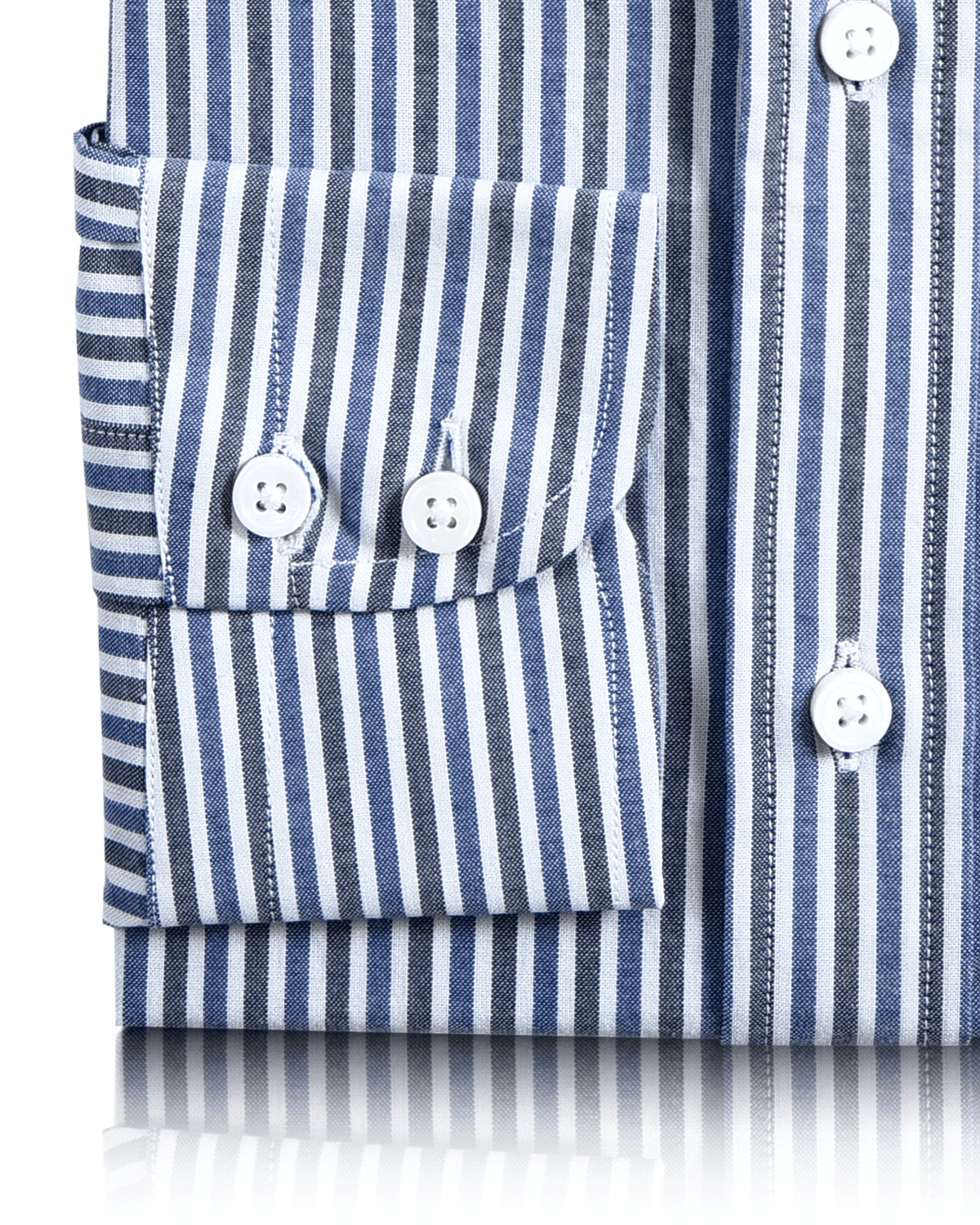 Light Dark Blue Stripes Shirt - 3