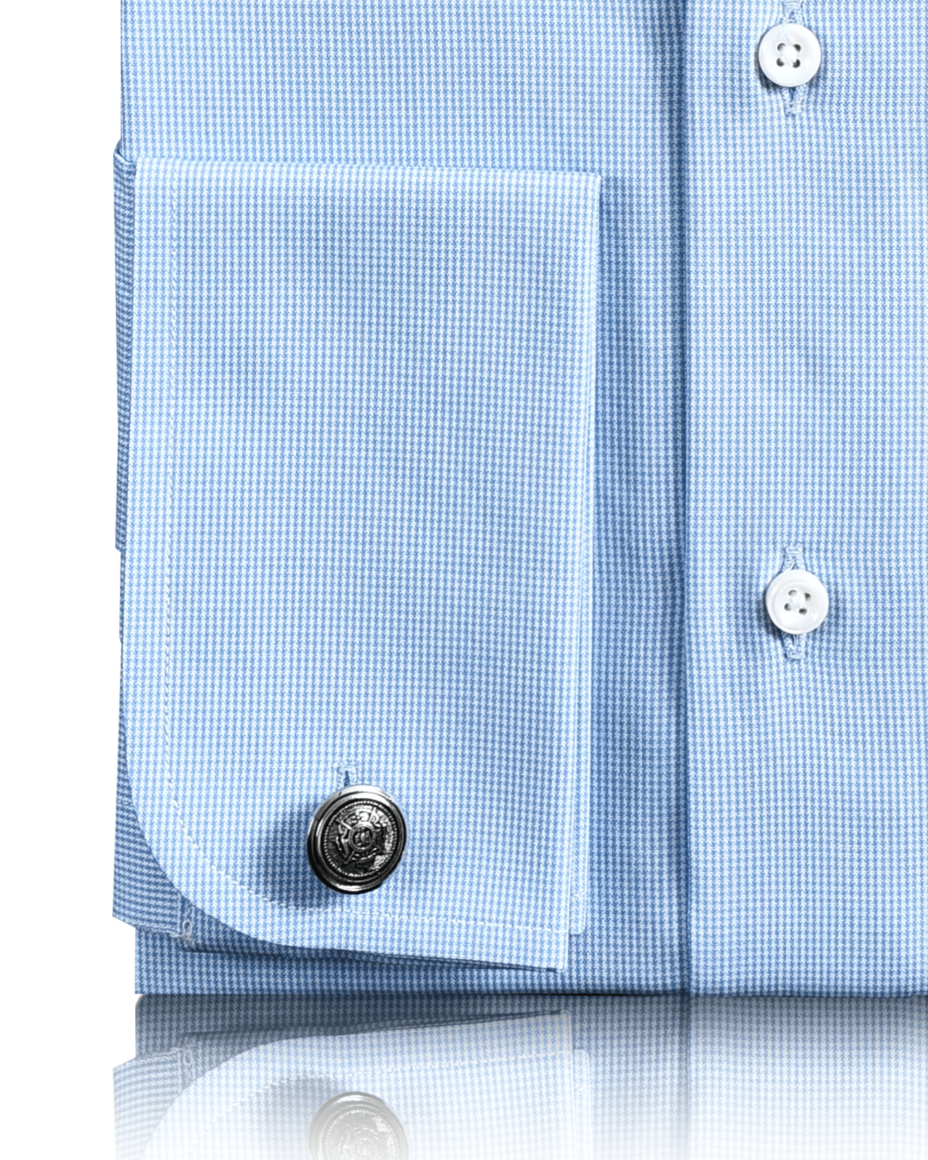 Light Blue Houndstooth Shirt