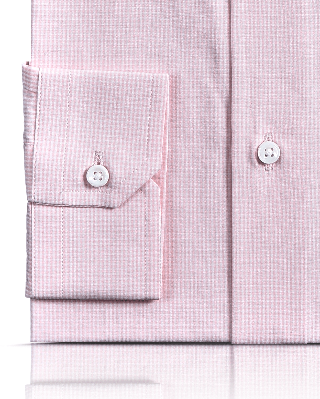 Pale Orange Mini Checks Shirt