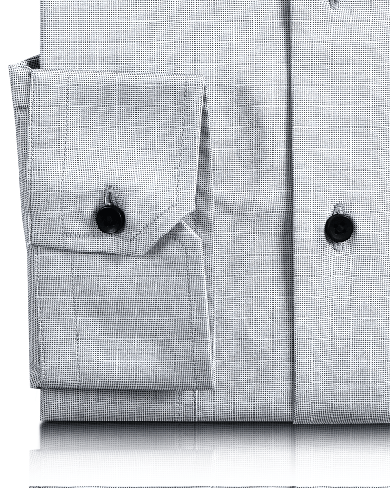 EZS Grey-White End-on-End Shirt