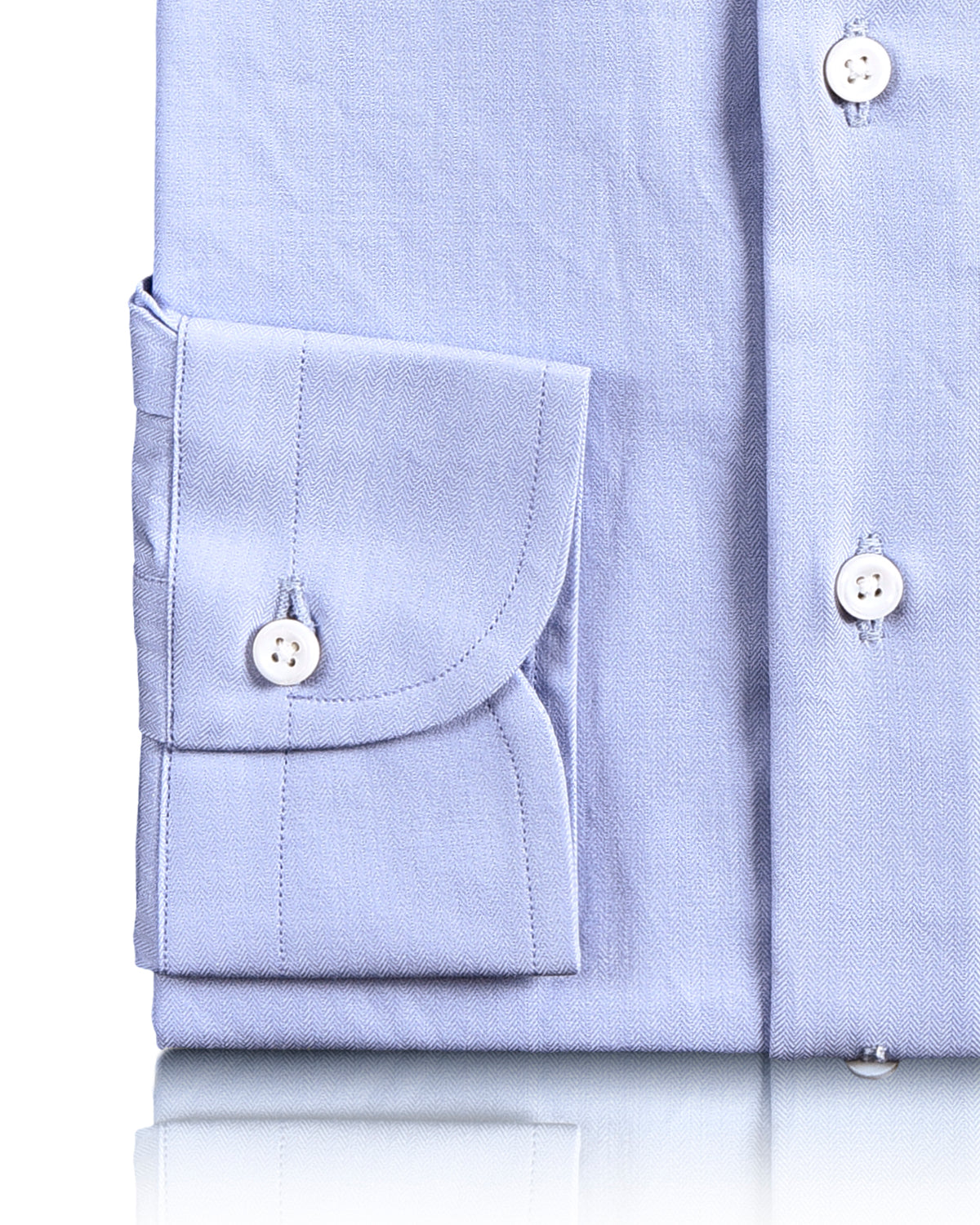 Sky Blue Herringbone Shirt - 3