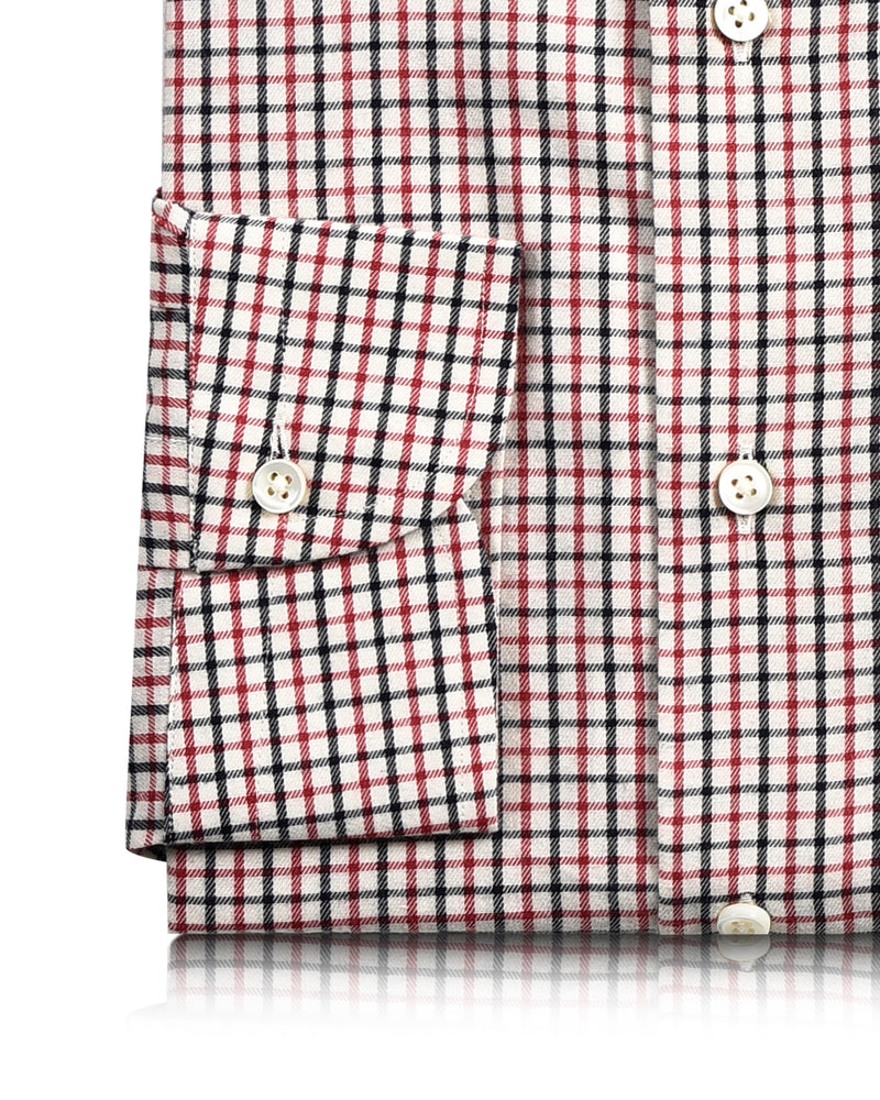 Black Red in Ecru Checks