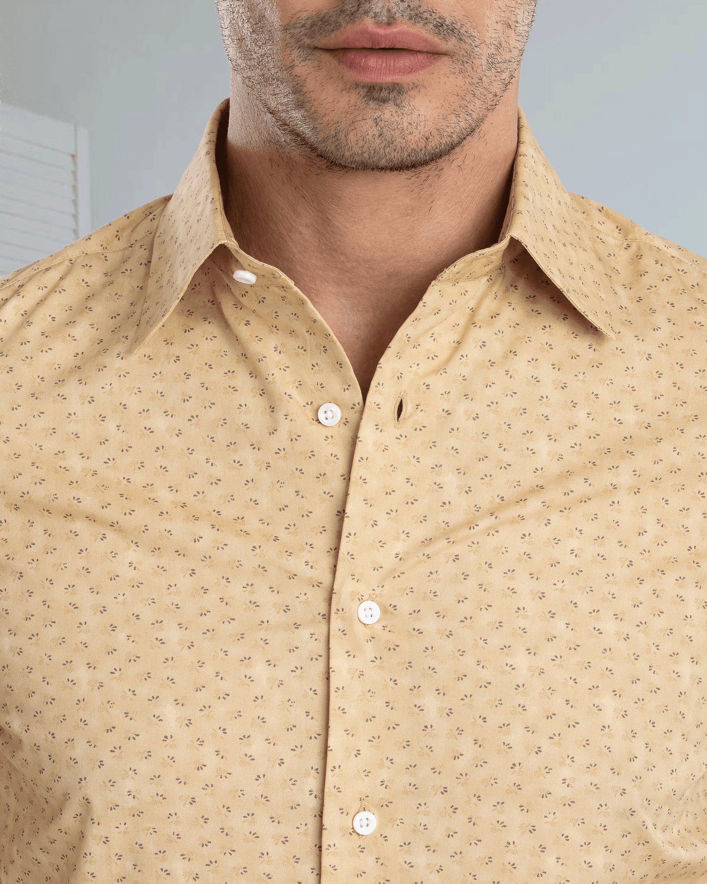 Mini Florals On Beige Shirt