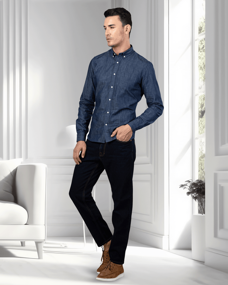 Dark Blue Denim Shirt