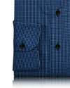 Black and Blue Micro Gingham Checks Shirt