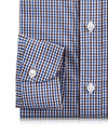 Blue Brown White Gingham Checks