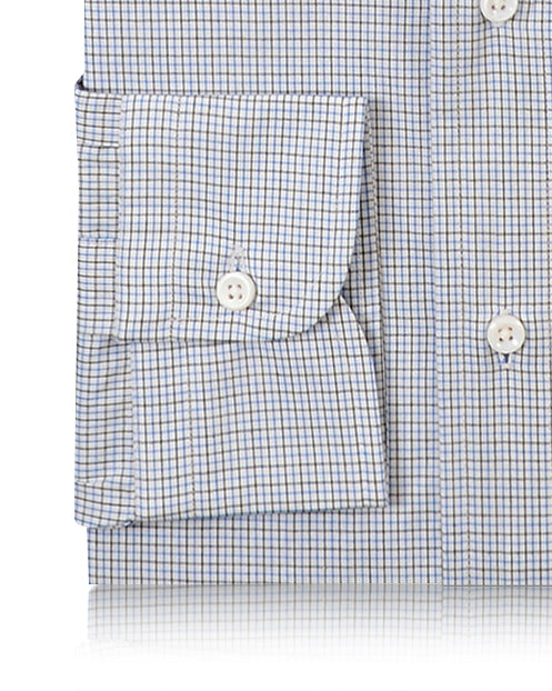 Blue Brown Tattersall Checks - 3