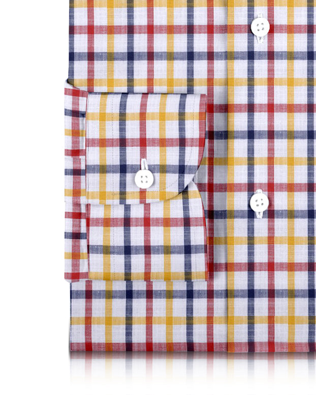 Checks: Red Navy Yellow Tattersall Chambray