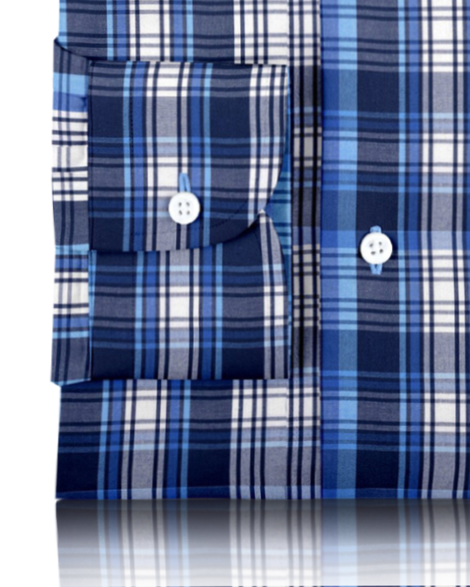 Shades Of Blue Madras Checks Shirt - 4