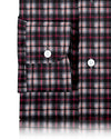 Pink Black White Madras Twill Flannel