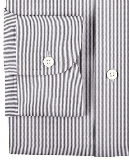 Grey Pin Stripes On White - 3