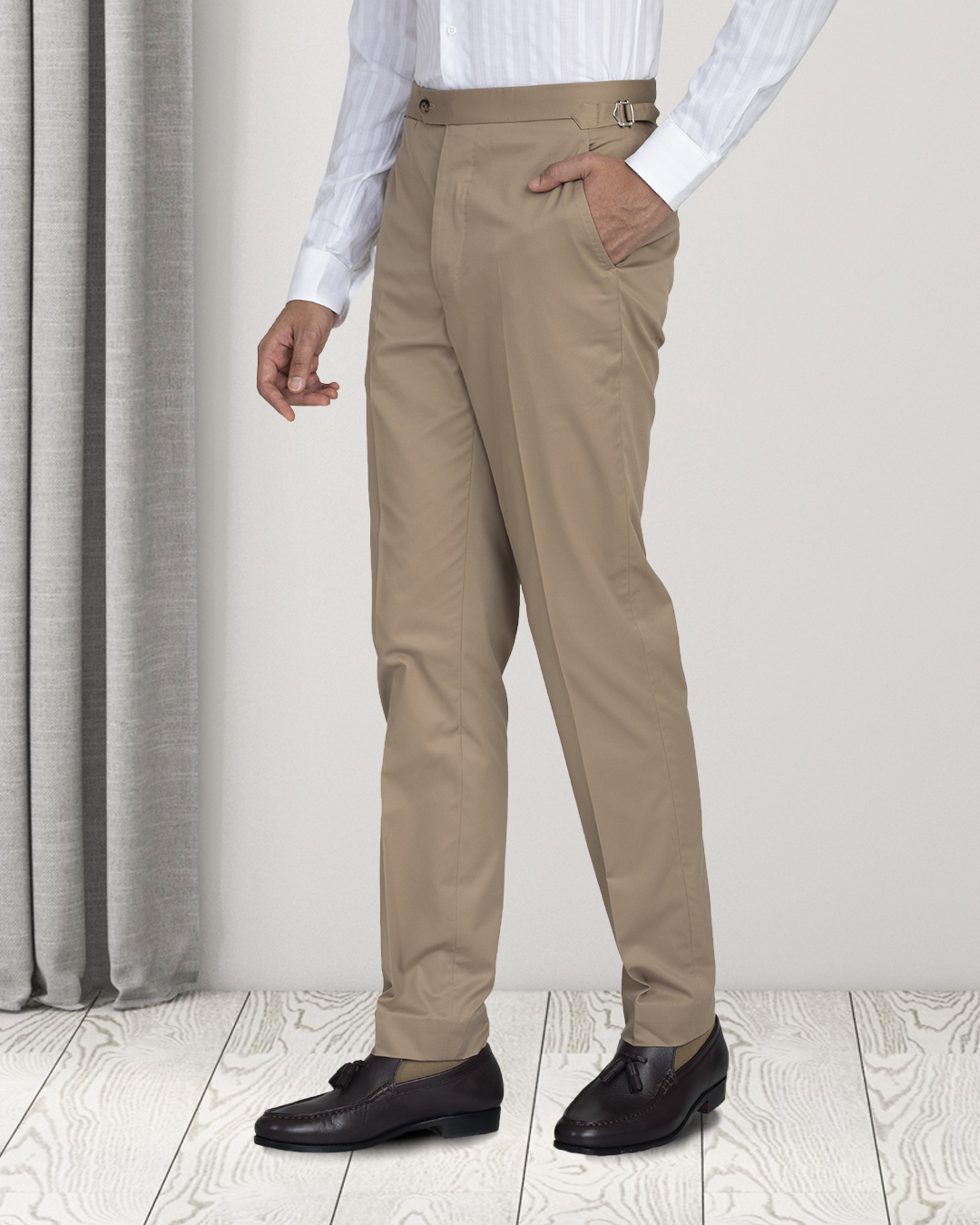 Sand Cotton Dress Pant