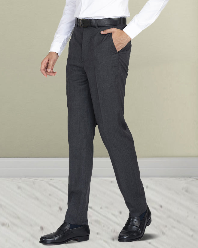 Washable Wool Pants: Dark Grey - 1