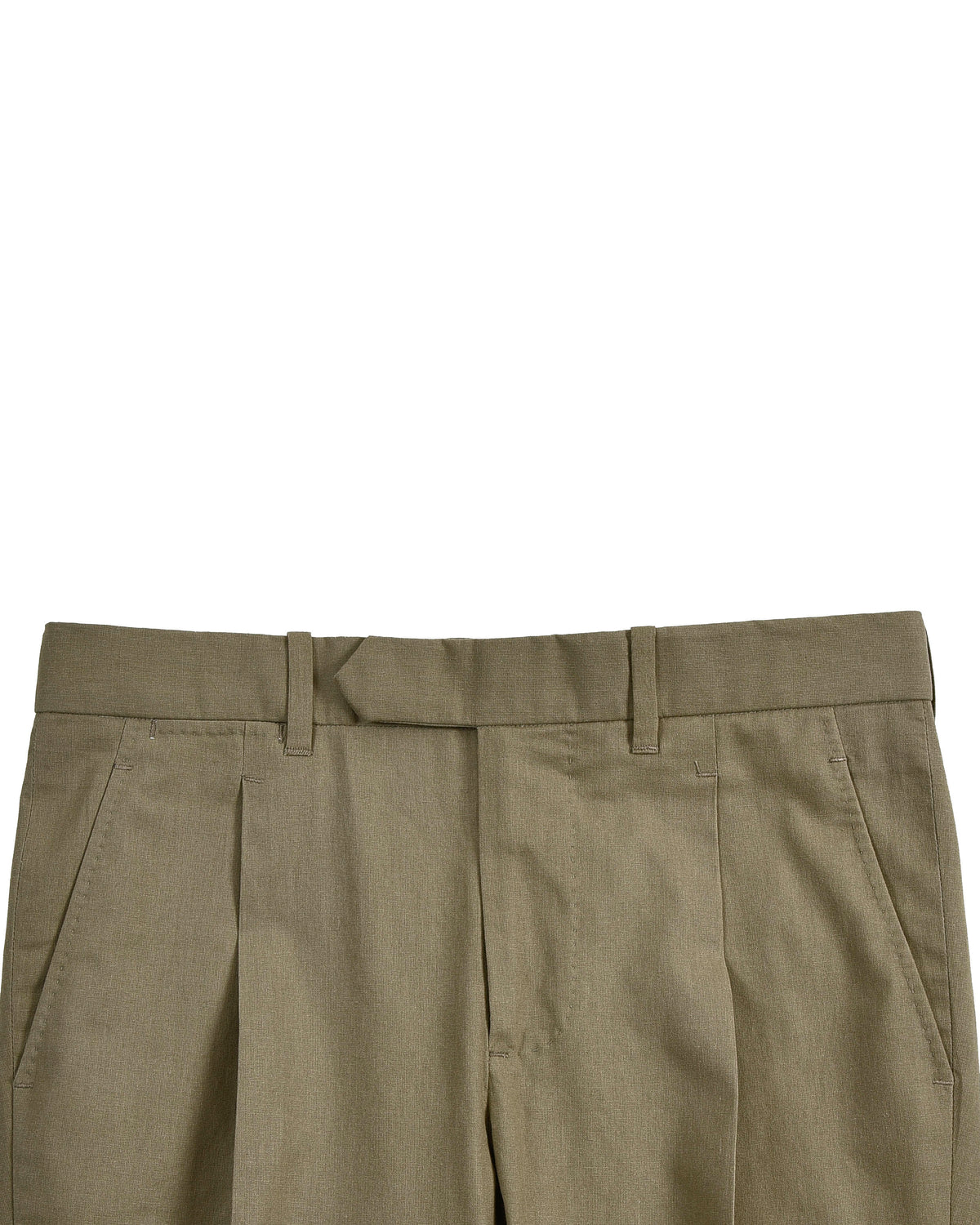 Pale Olive Fresco Cotton Pant - 3
