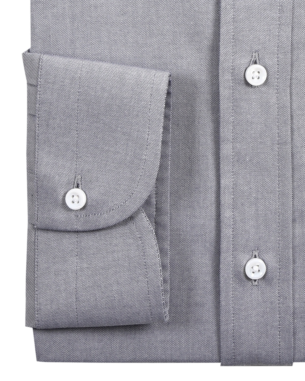 Slate Grey Oxford Dress Shirt - 3