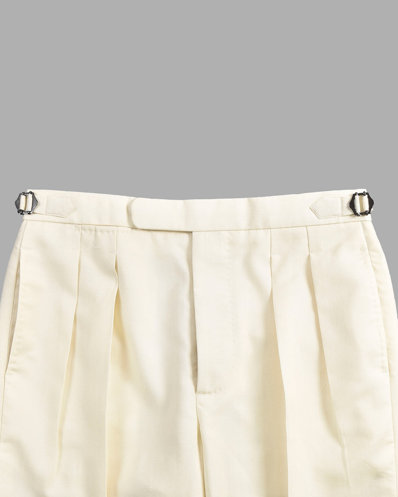 Dugdale Fine Worsted Pant - Cream Pant