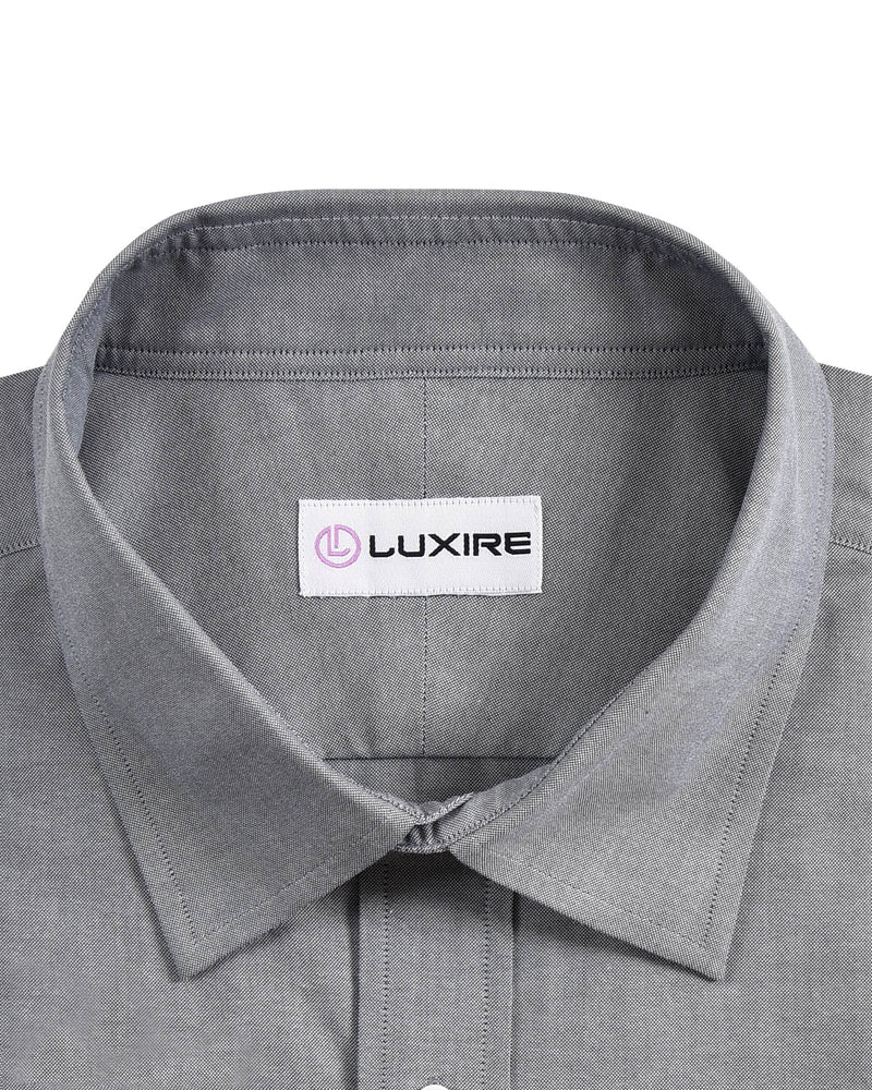 Grey Pinpoint Oxford Dress Shirt