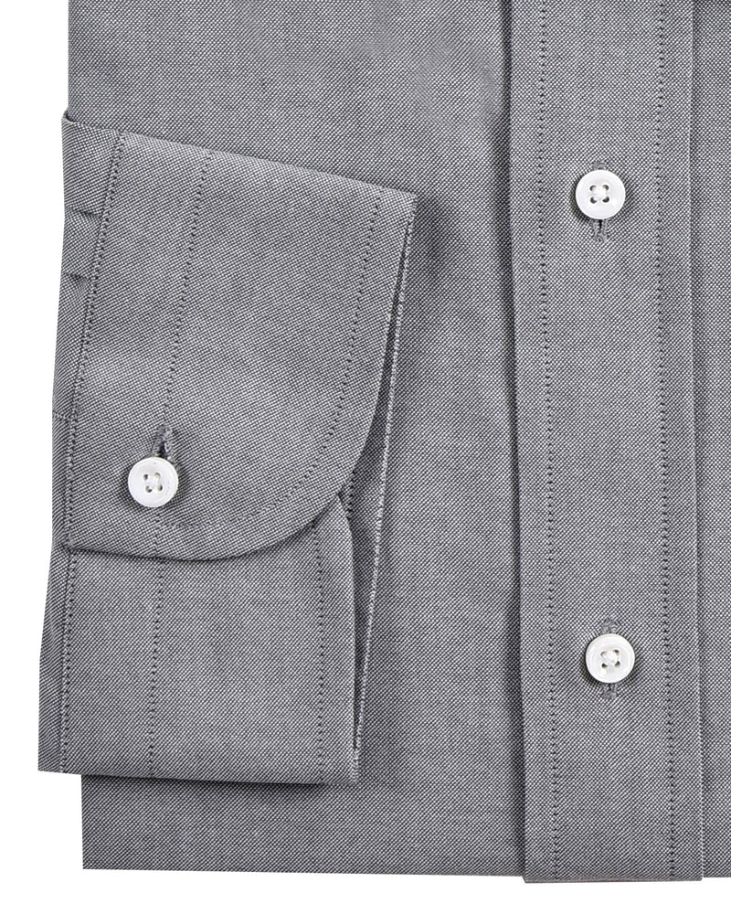 Grey Pinpoint Oxford Dress Shirt