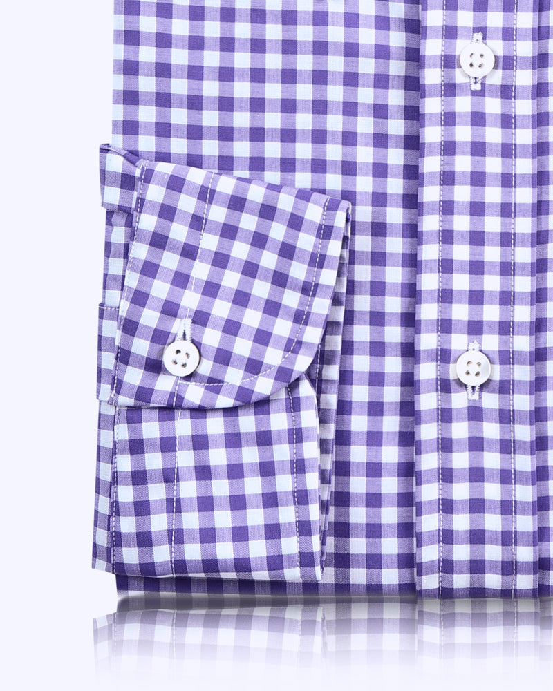 Purple Gingham Shirt